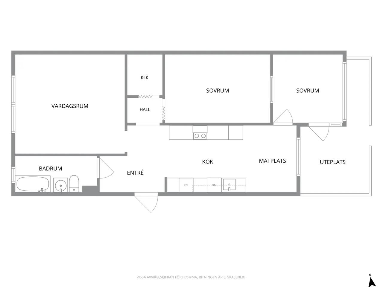 Floor plan for Södra Hunnetorpsvägen 78B