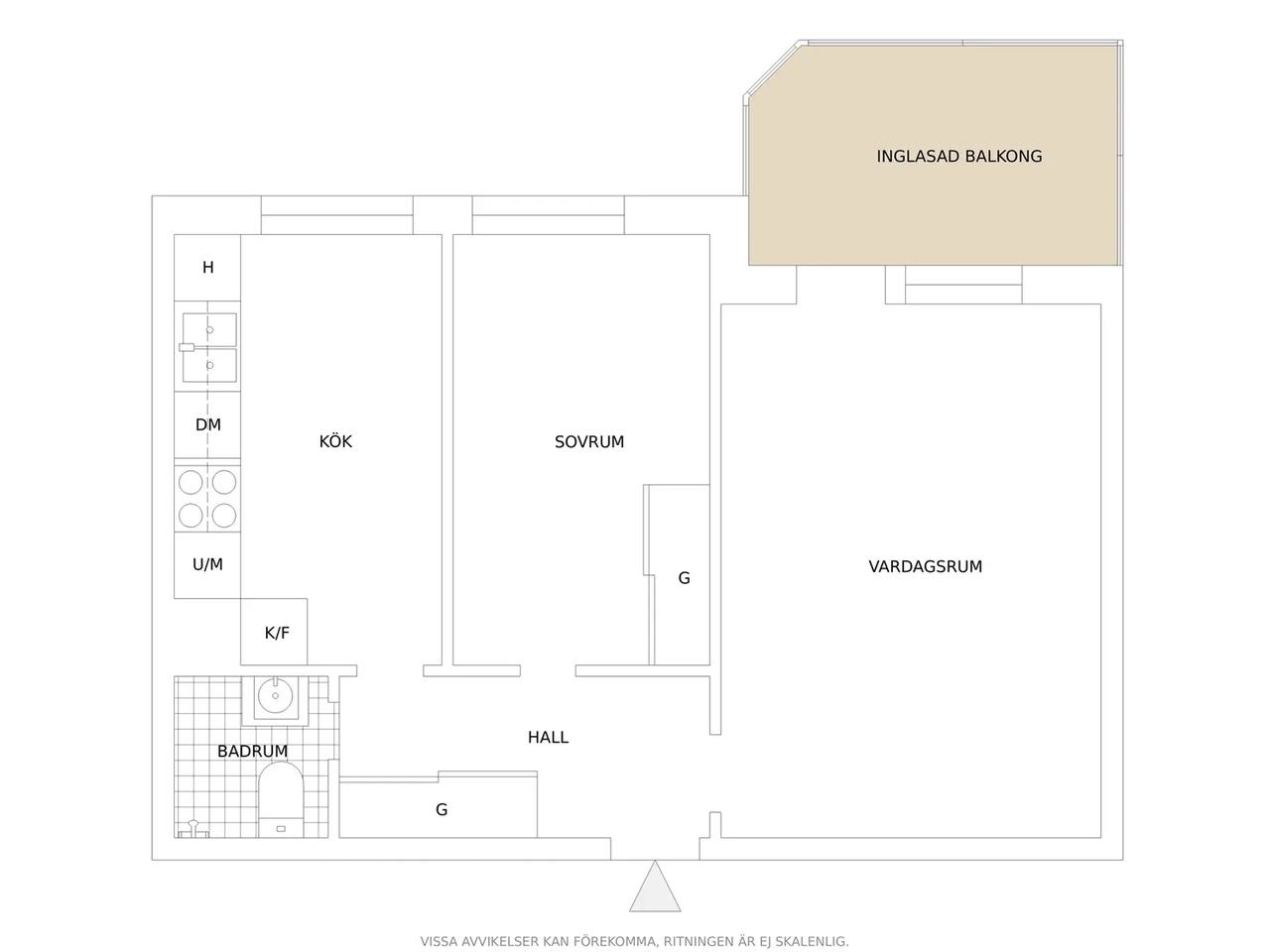 Floor plan for Norra Sjöbogatan 3