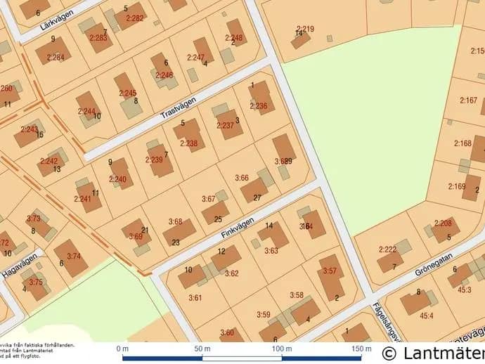 Floor plan for Finkvägen 27