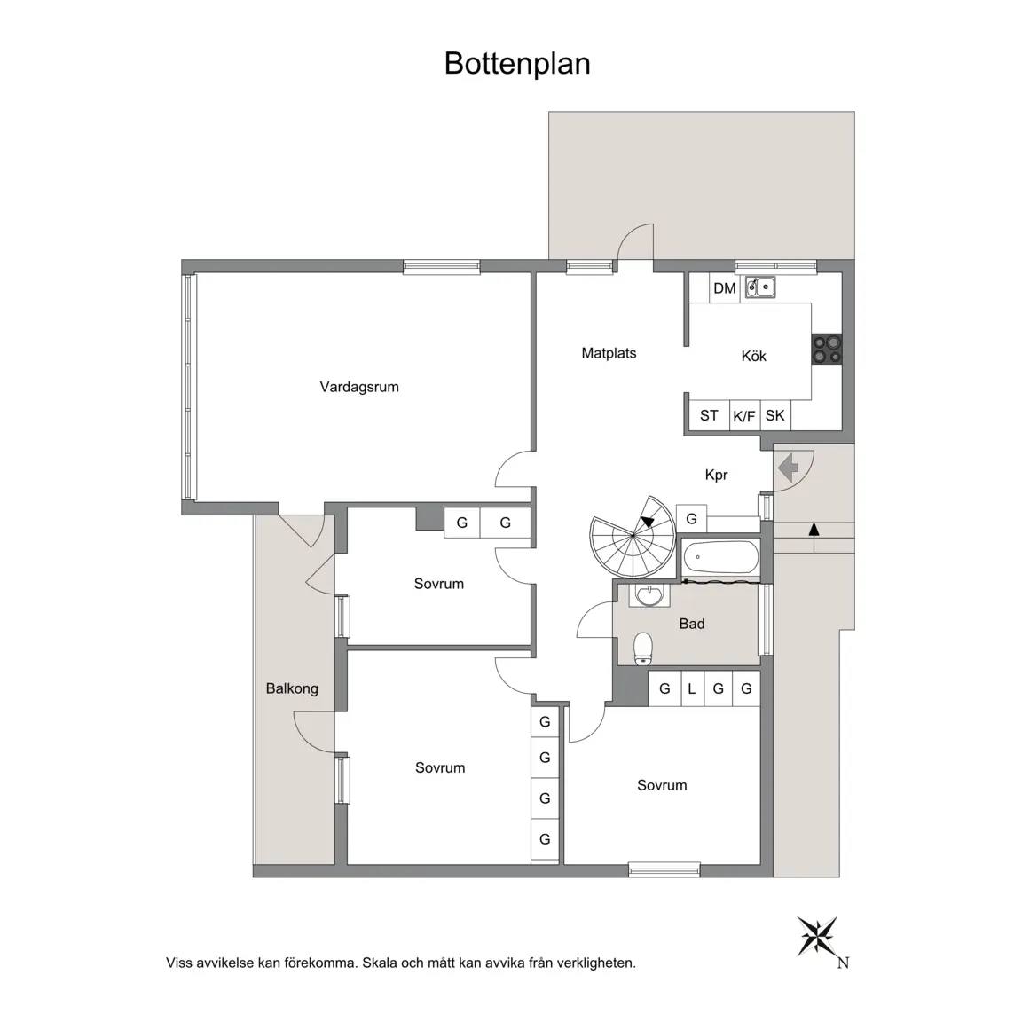 Floor plan for Sjörrödsvägen 22