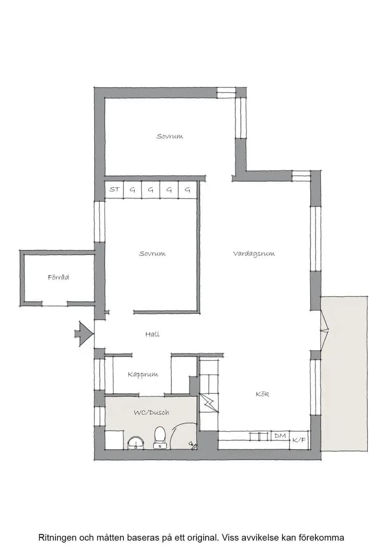 Planritning för Klinkehögsvägen 9a, lgh 1101