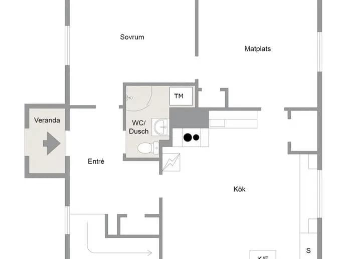 Floor plan for Västra Svartnäs 85