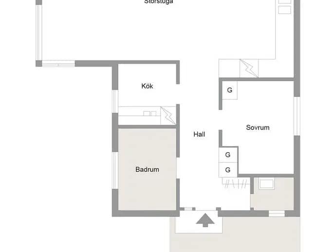 Floor plan for Komnäs 313