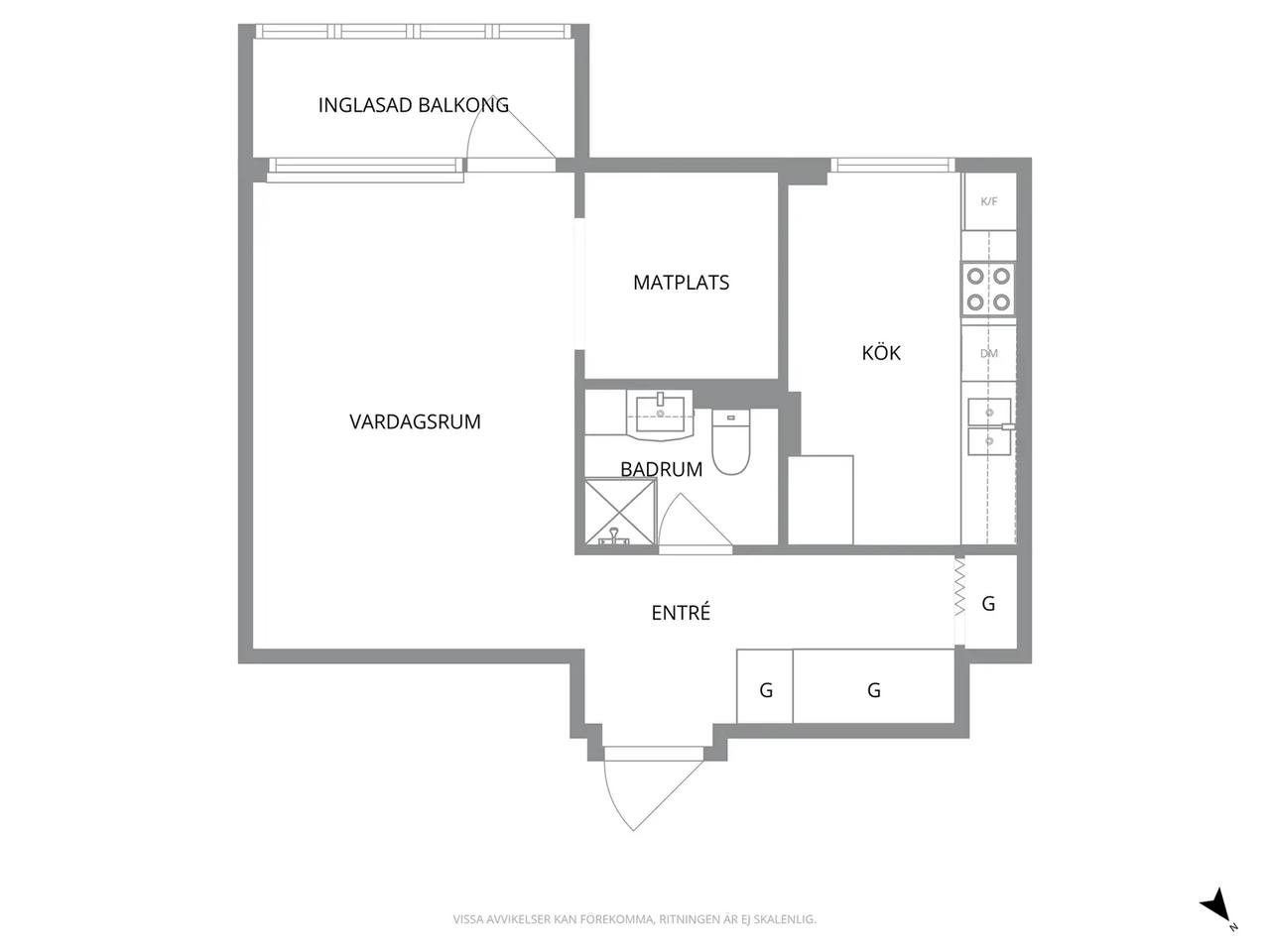 Floor plan for Malmögatan 7A
