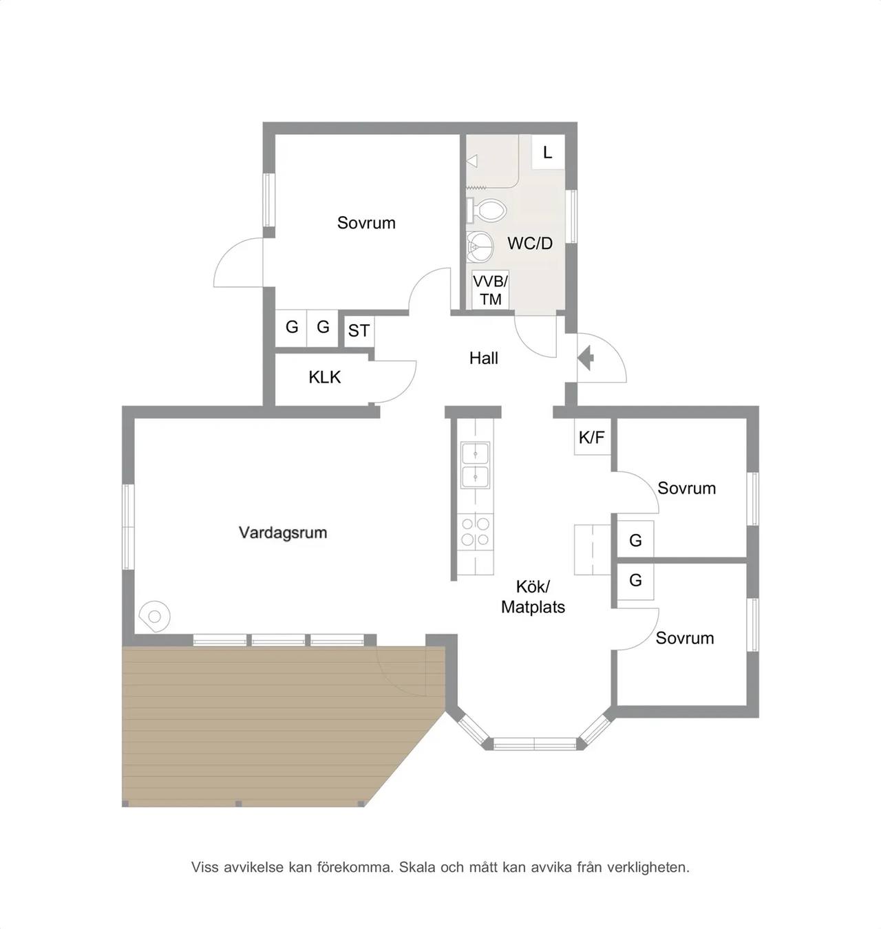 Floor plan for Strandmarksvägen 1B