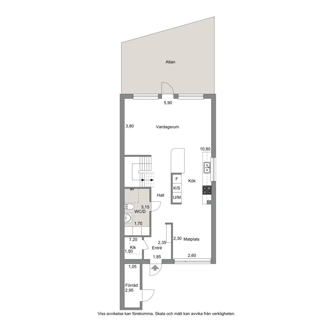 Planritning för Södra Sjögatan 33