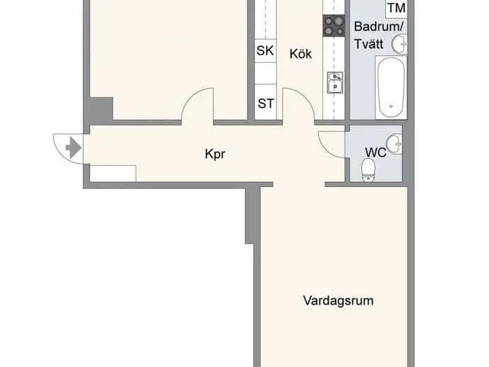 Floor plan for Kavaljersbacken 10
