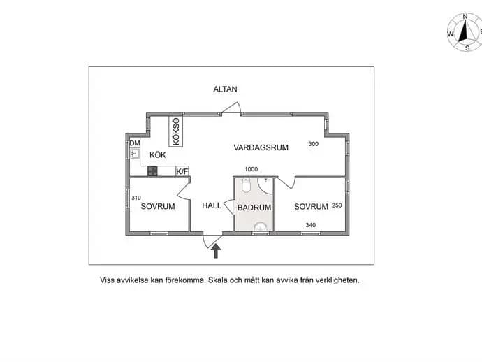 Floor plan for Västra Parkvägen 21