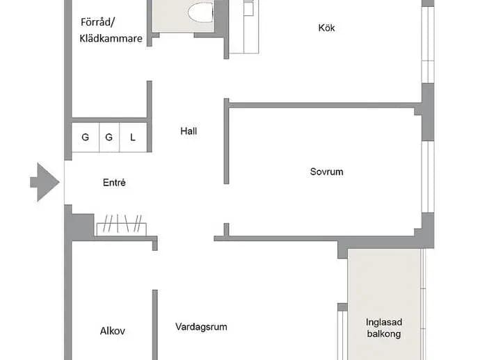 Planritning för Medborgargatan 77