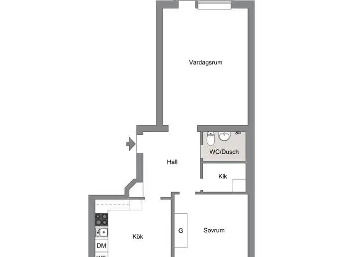 Floor plan for Östra nygatan 97 B