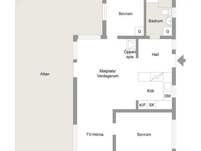 Floor plan for Älgtrampet 9