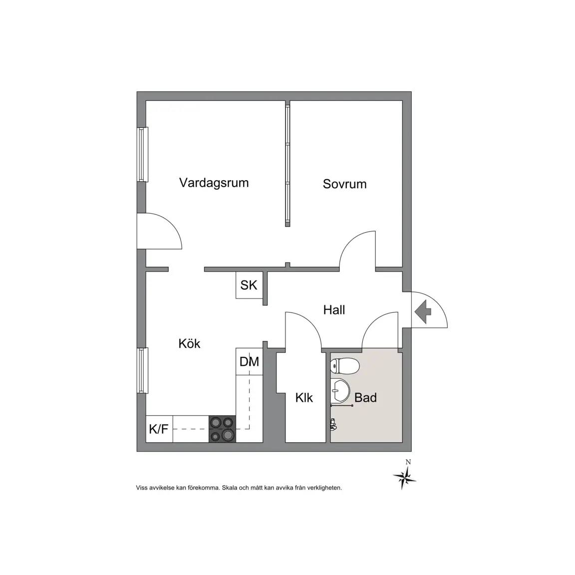 Floor plan for Näckrosvägen 1A