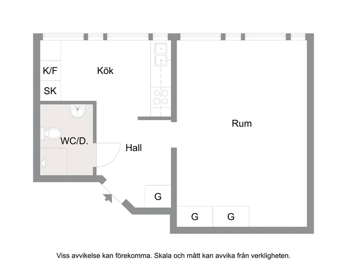 Planritning för Thomanders väg 2C