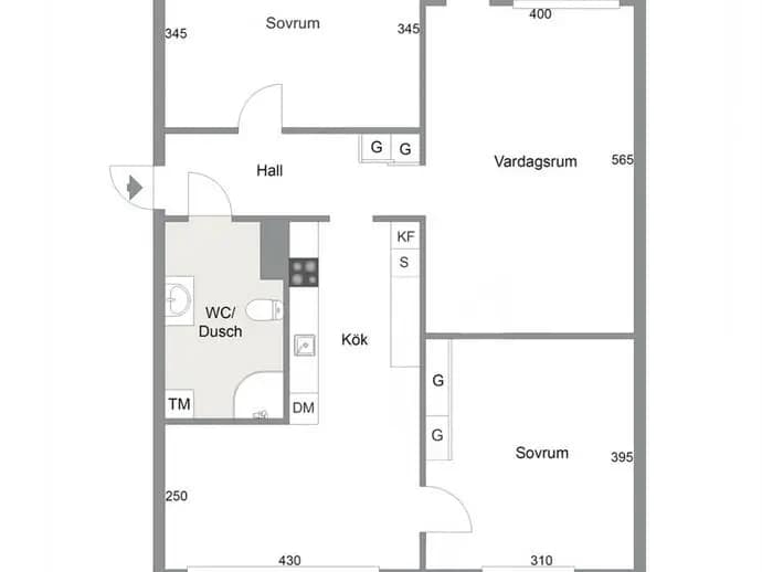 Floor plan for Kantatvägen 15