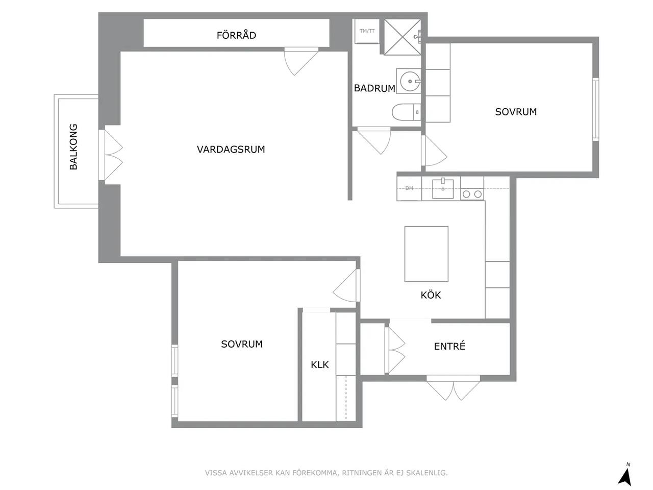 Floor plan for Carl Krooks Gata 3