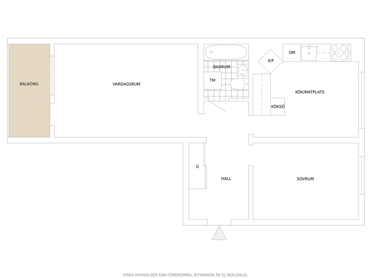 Floor plan for Bodagatan 18