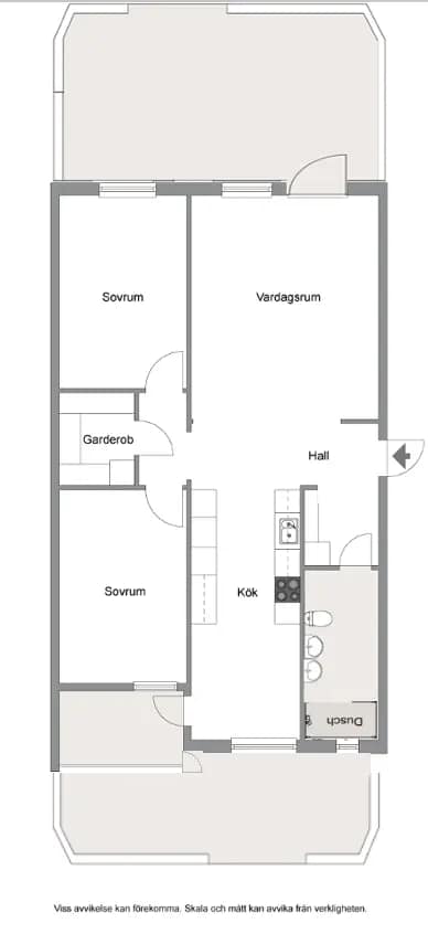 Floor plan for Löpargatan 34A