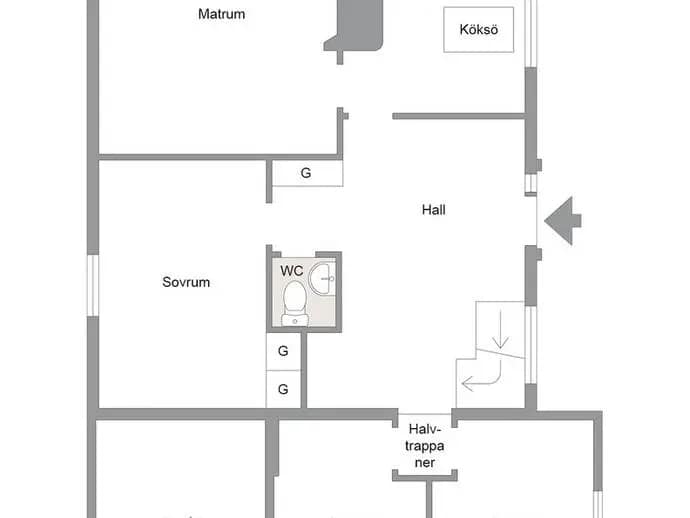 Floor plan for Gärdesvägen 8