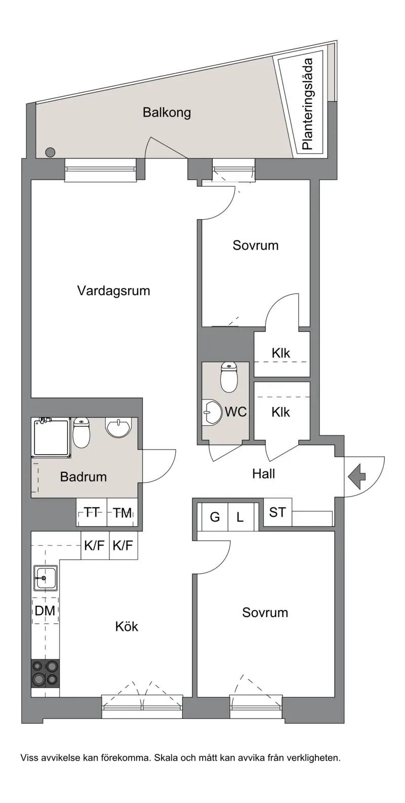 Floor plan for Settergatan 12, 6 tr av 6 tr!