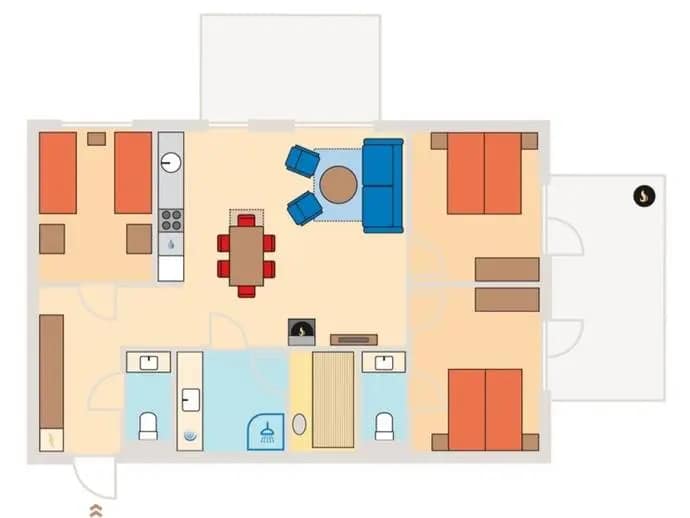 Planritning för Åre Strand 7A1, vecka 2&3