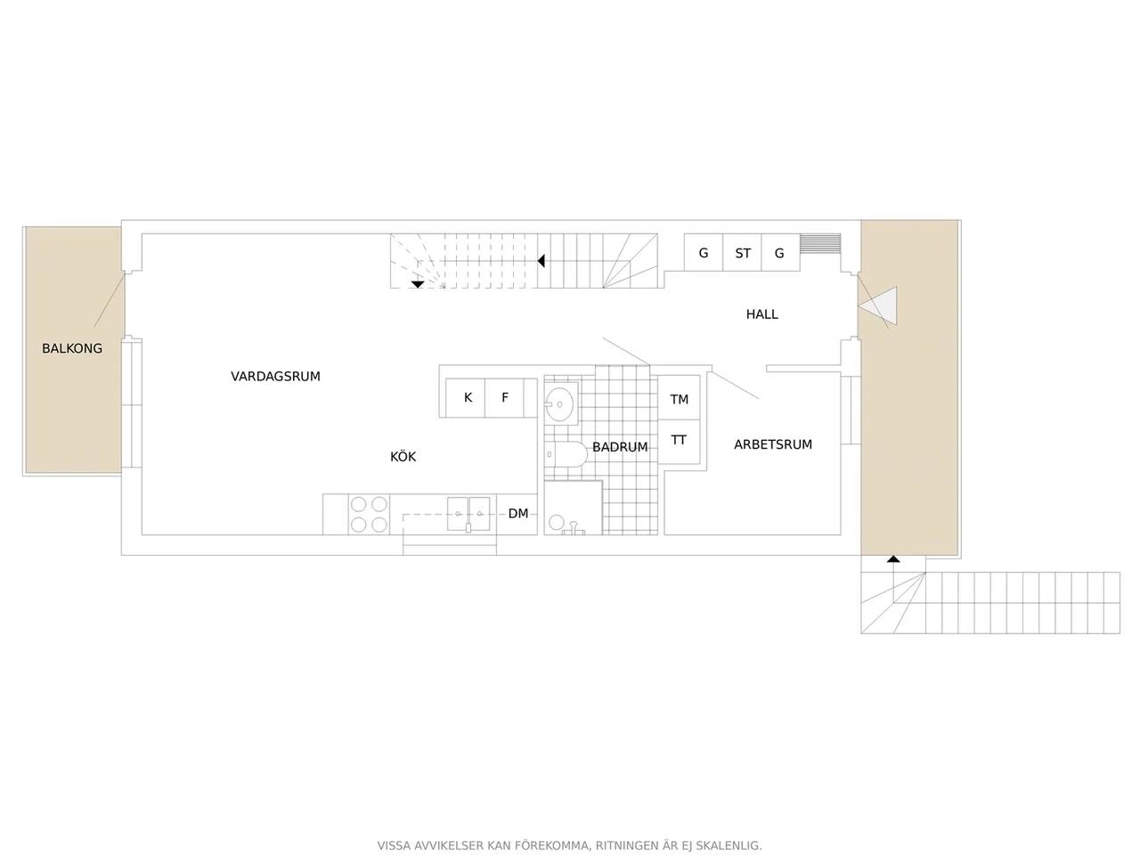 Floor plan for Skogssvedjegatan 27B