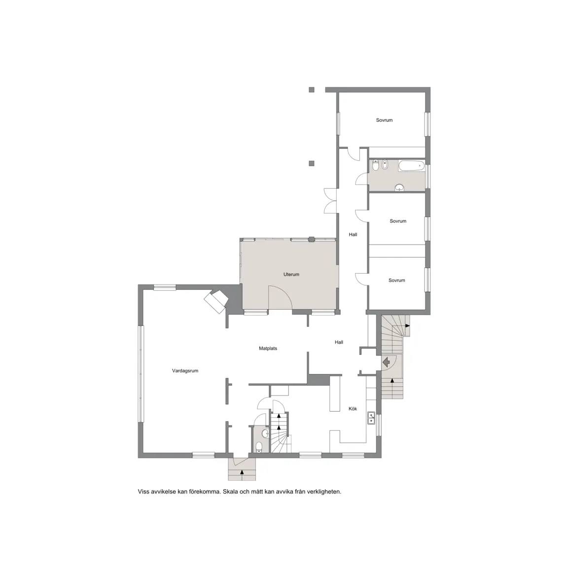 Floor plan for Bredgatan 5