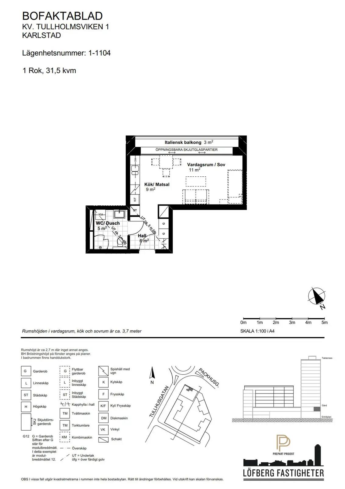 Floor plan for Leopold Nygrens plats 1