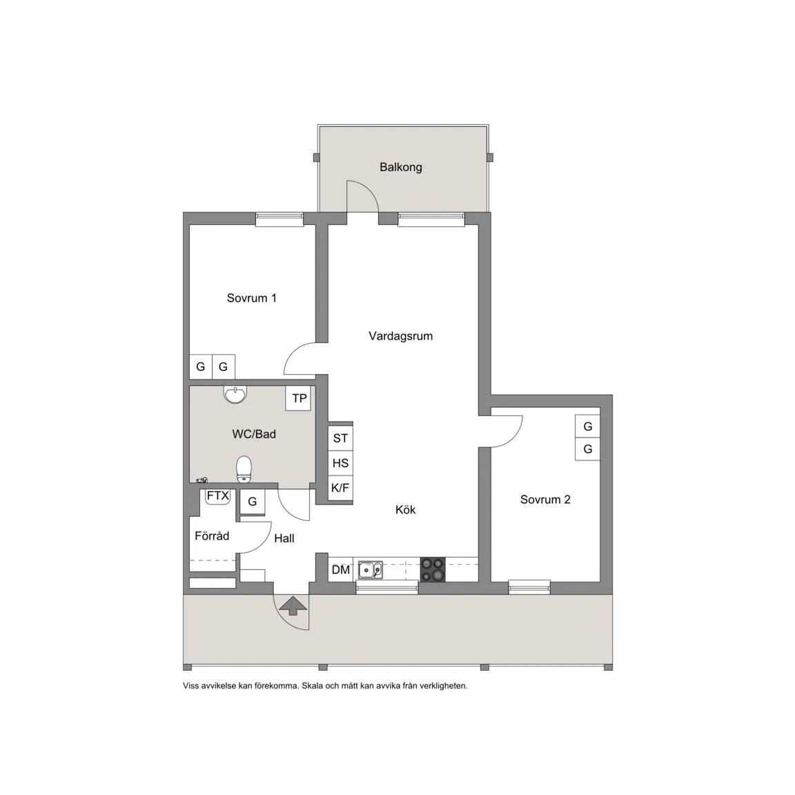 Floor plan for Fidravägen 49