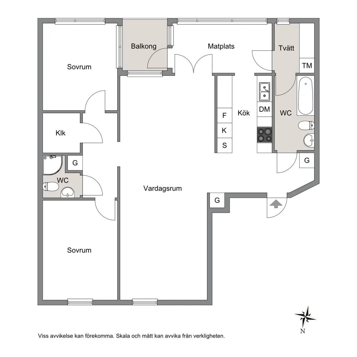 Floor plan for Nymilsgatan 15