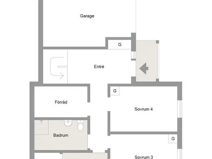 Floor plan for Korpgatan 15