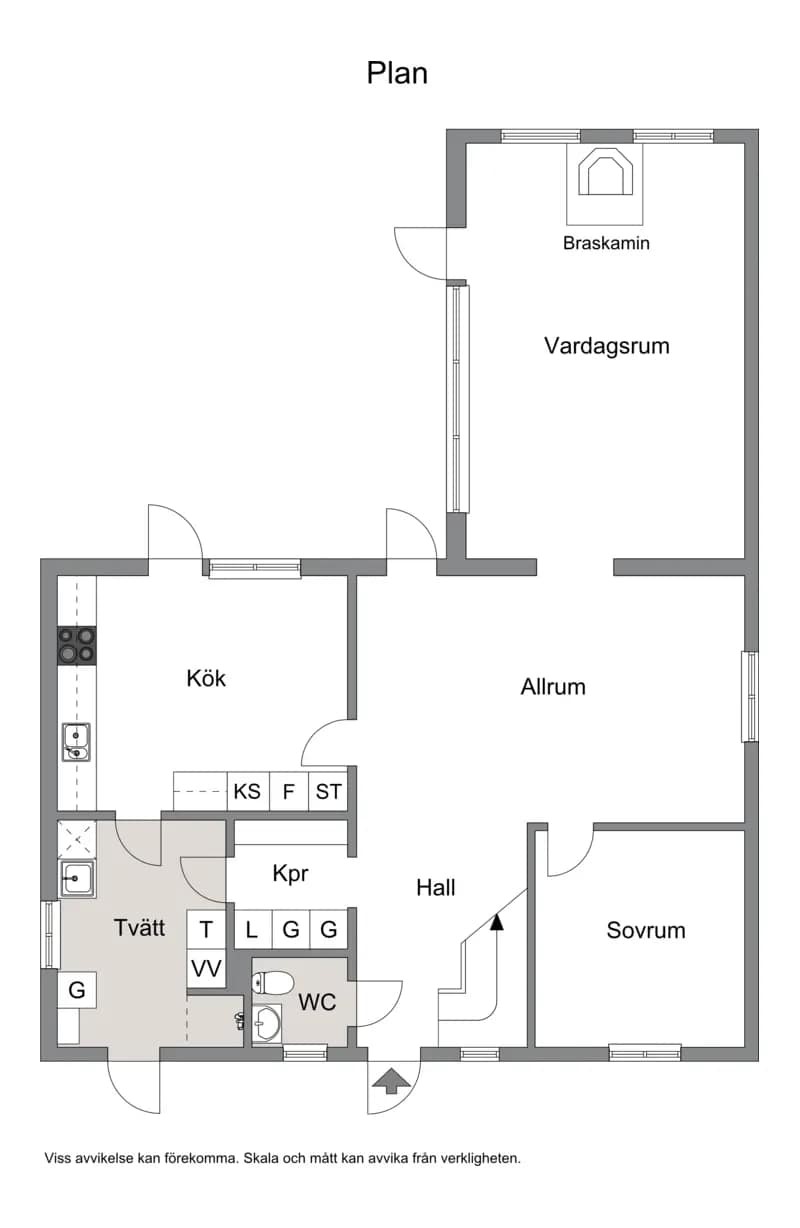 Floor plan for Läkarvägen 12