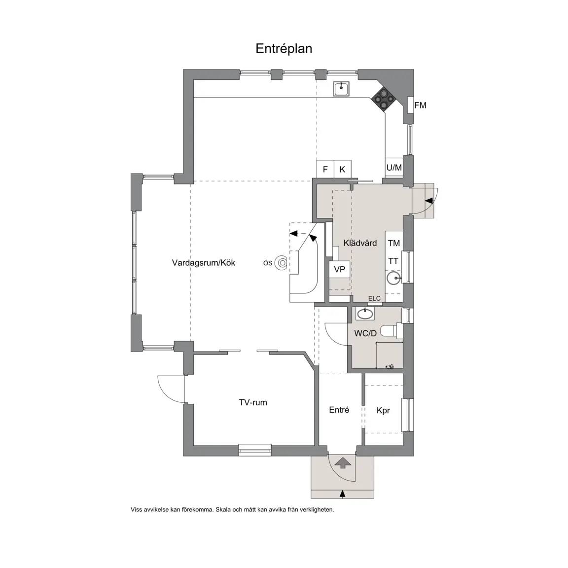 Floor plan for Krönvägen 11