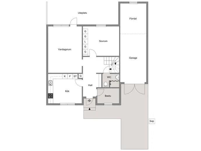 Floor plan for Mörtgatan 19