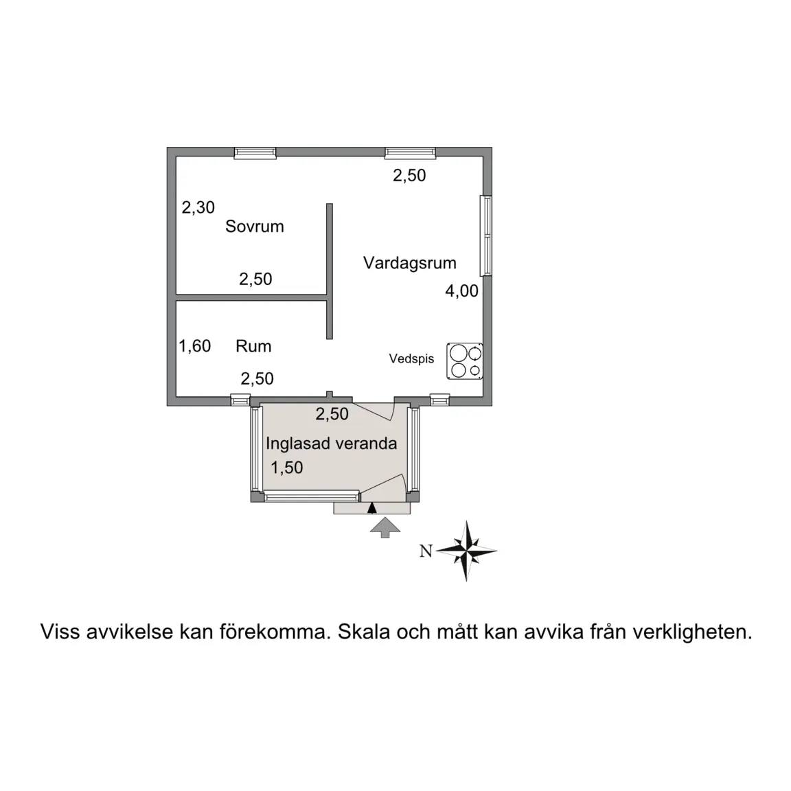 Planritning för Landstigen 7 Torsjödal Koloniområde