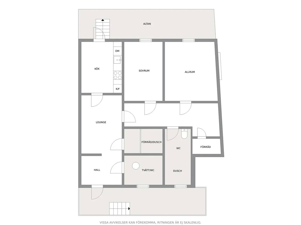 Planritning för Hoburgsvägen 23B
