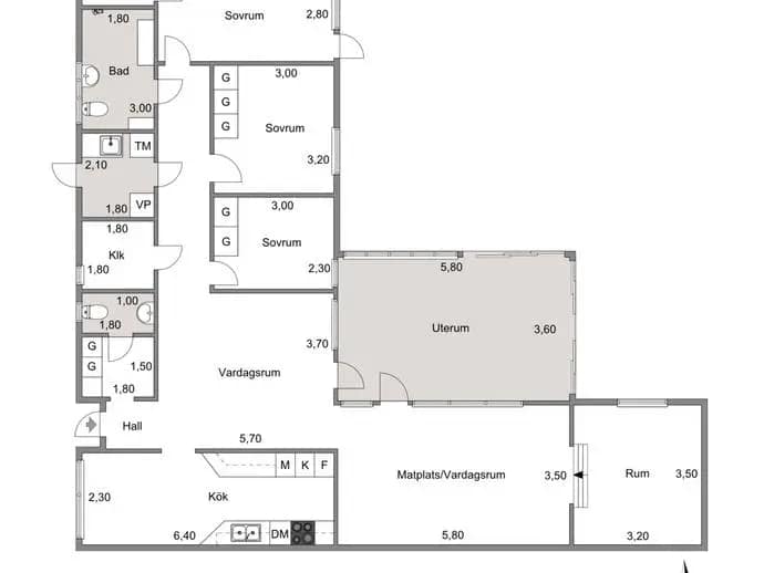 Floor plan for Sjögräsvägen 4