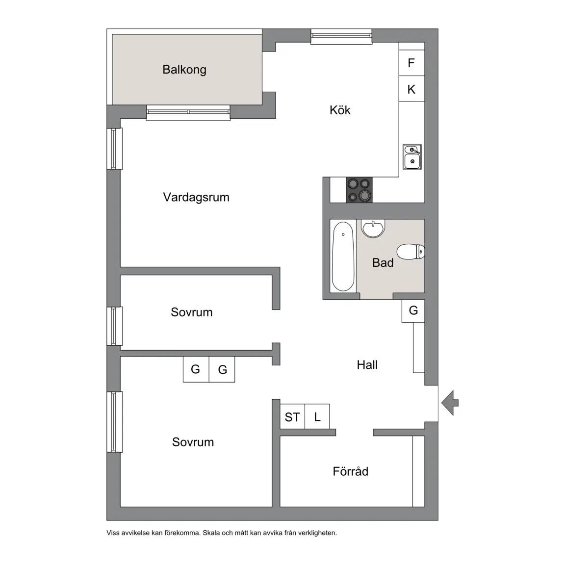 Floor plan for Bergaparksvägen 12