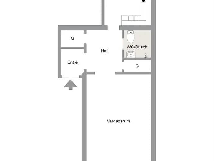 Planritning för Åsgatan 31D