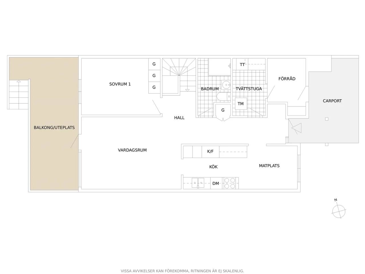 Floor plan for Teragatan 24