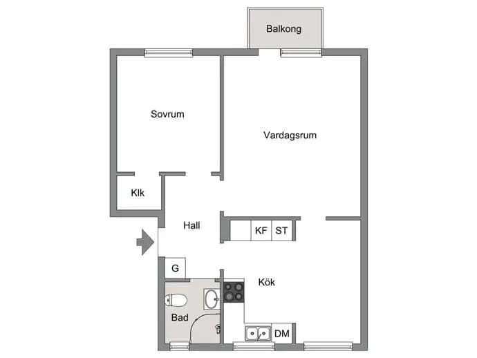 Planritning för Alingsåsvägen 10