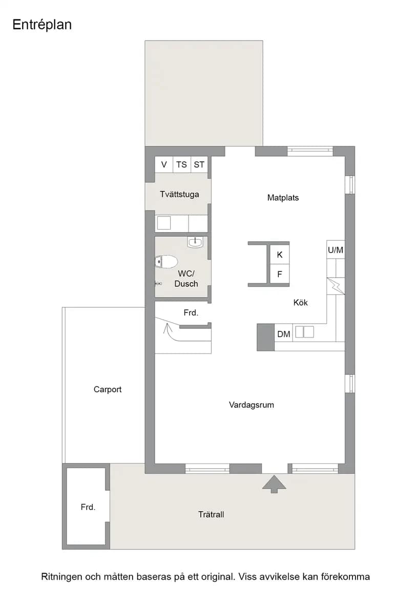 Planritning för Ekebyvägen 4F