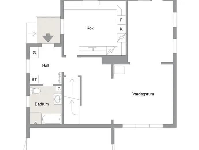 Floor plan for Åkarevägen 14