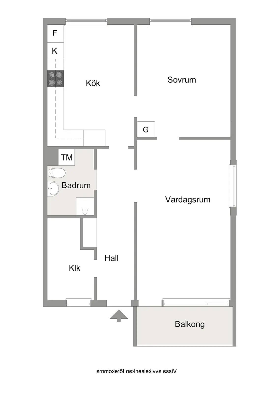 Floor plan for Valhallavägen 21C