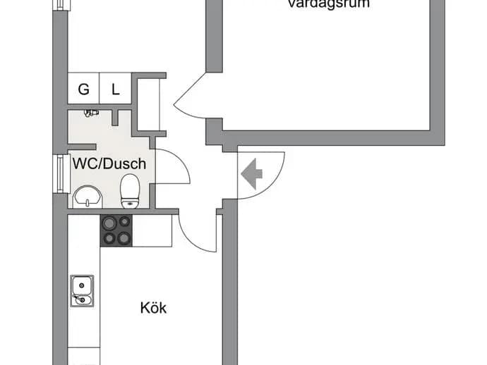 Floor plan for Hööksgatan 29 E