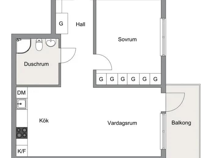 Floor plan for Hadar Grudes gata 13