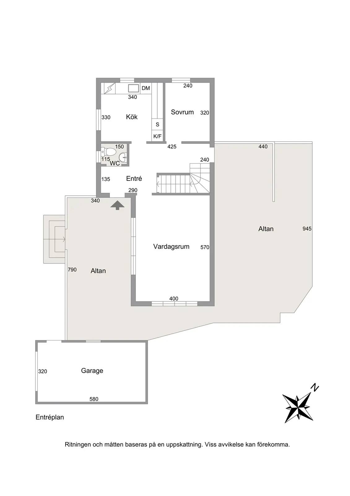 Floor plan for Brunnefjäll 190