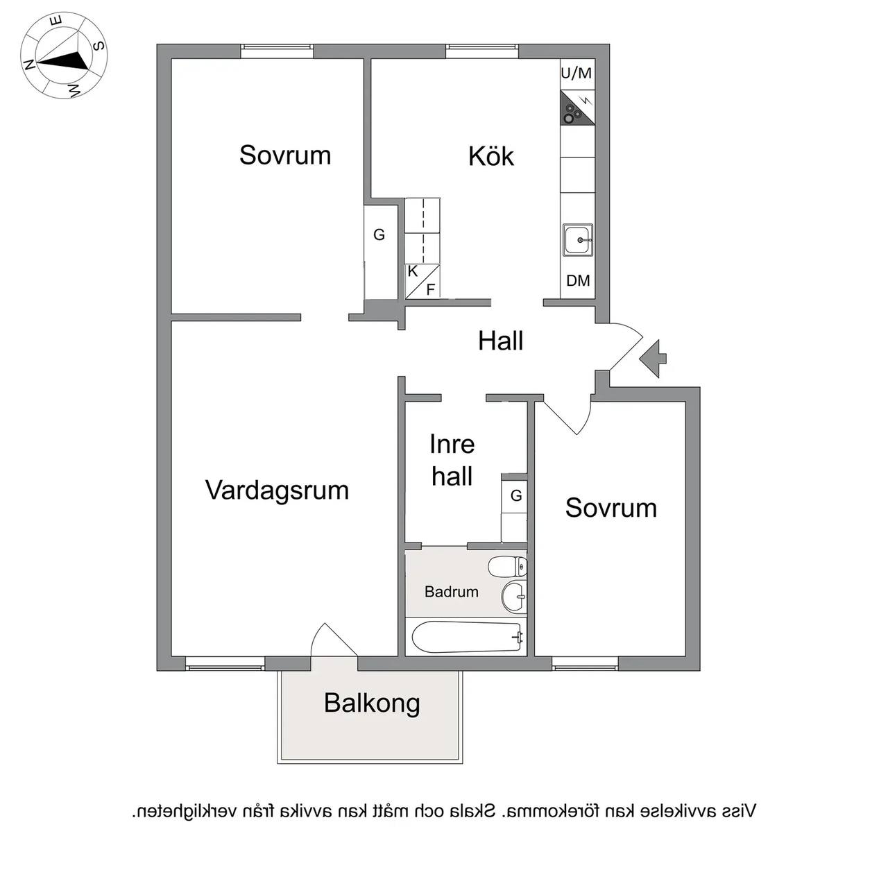 Planritning för Kallforsvägen 43