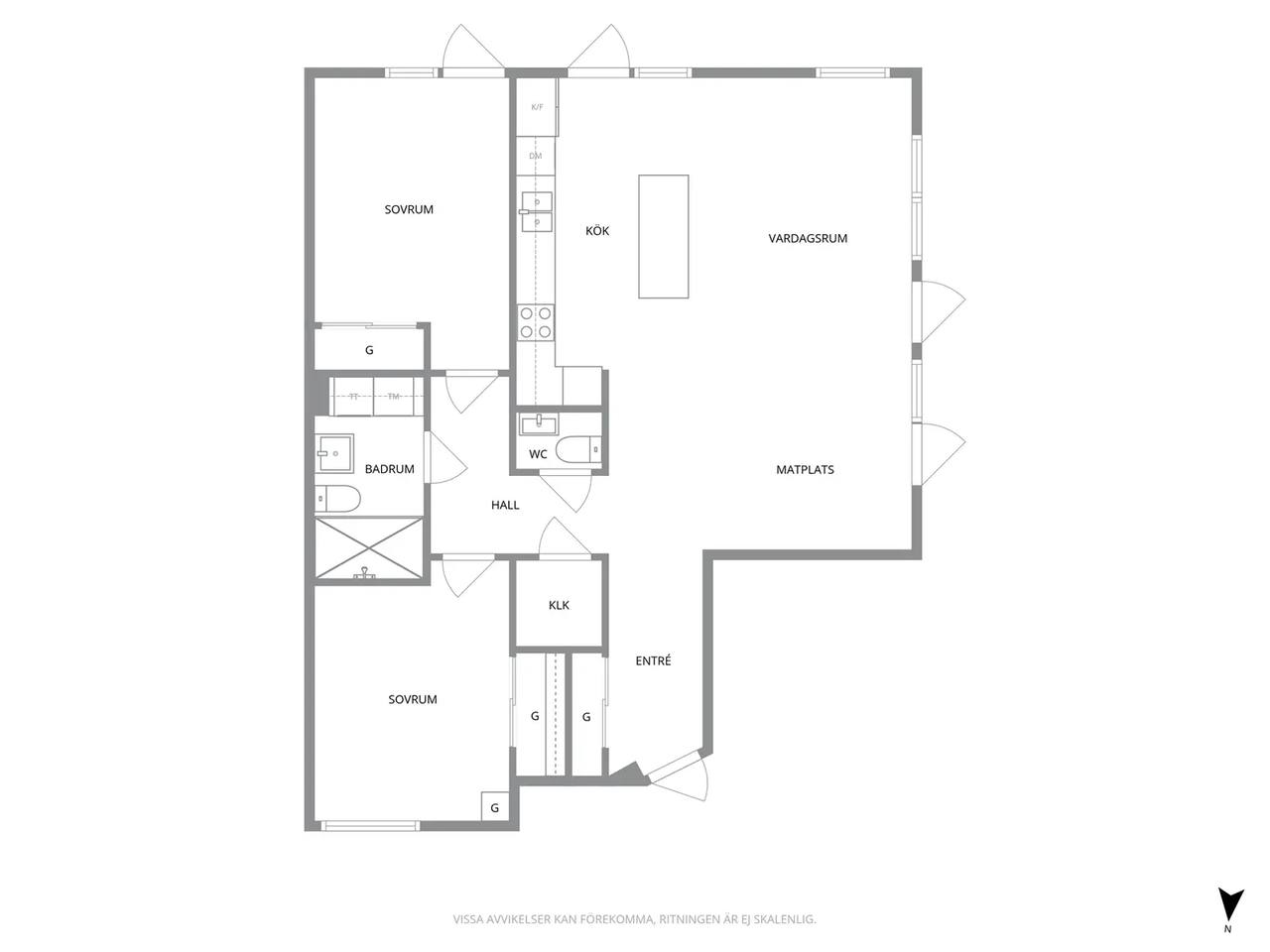 Floor plan for Ridvägen 29G