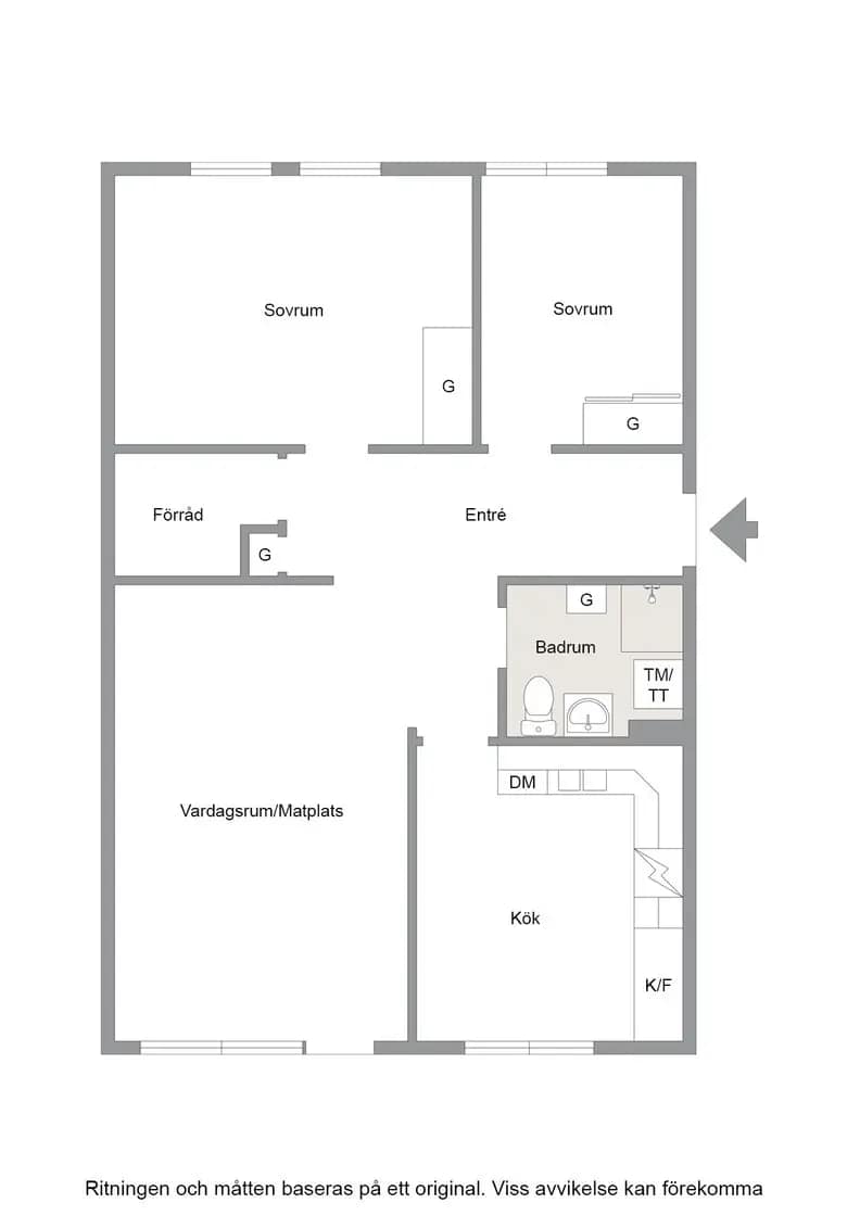 Floor plan for Kyrkbacken 32 C