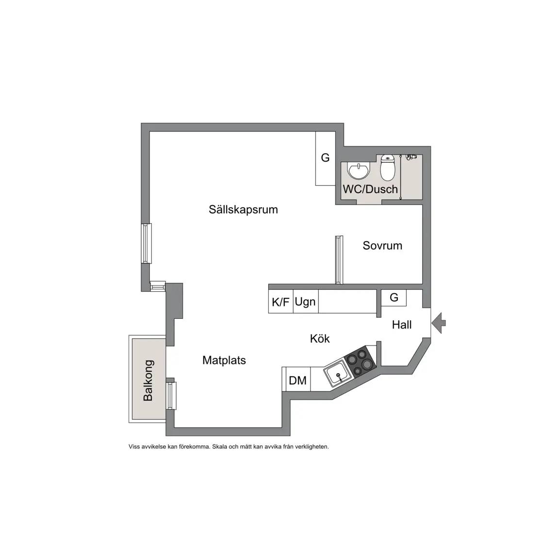 Floor plan for Strålgatan 45, 1tr